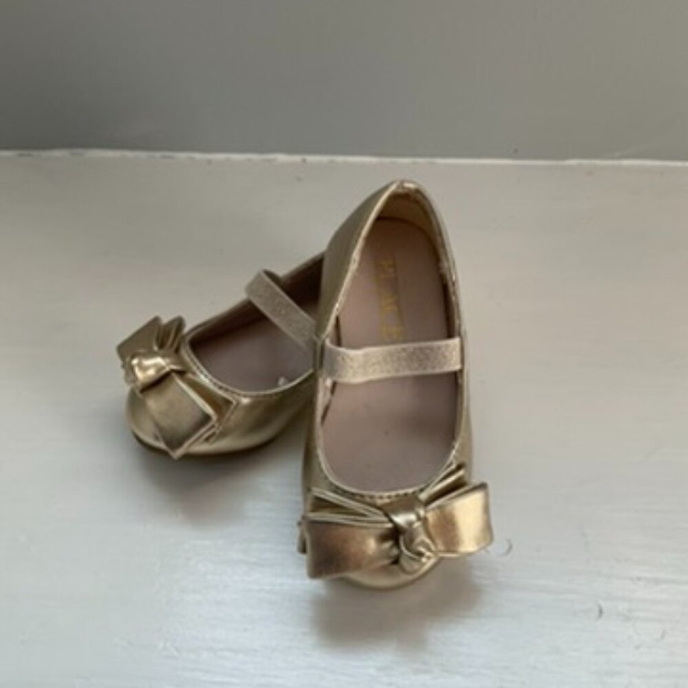 Toddler Ballet Gold Flats Size 4
